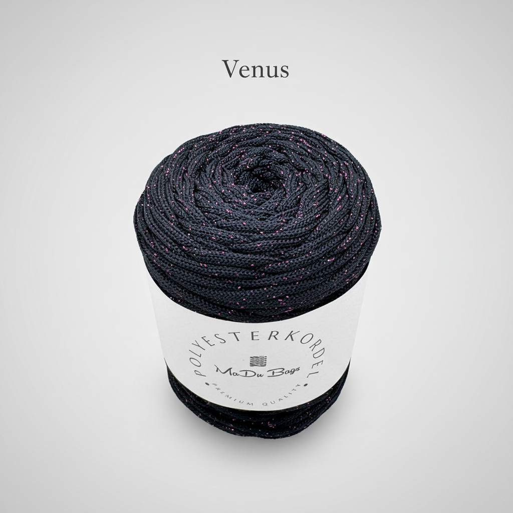 GALAXY by MaDu Bags · Flache Premium Polyesterkordel 5 mm · Venus · 100 m