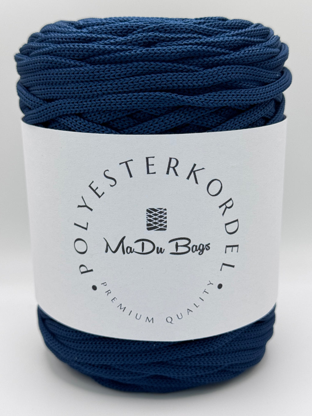Polyesterkordel flach 5 mm · Petrol · 100 m