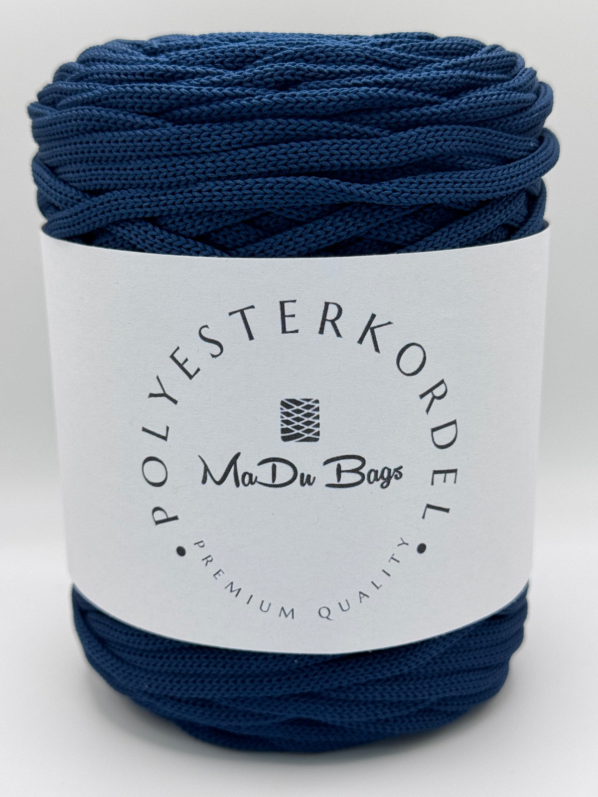 Flat polyester cord 5 mm – Petrol – 100 m
