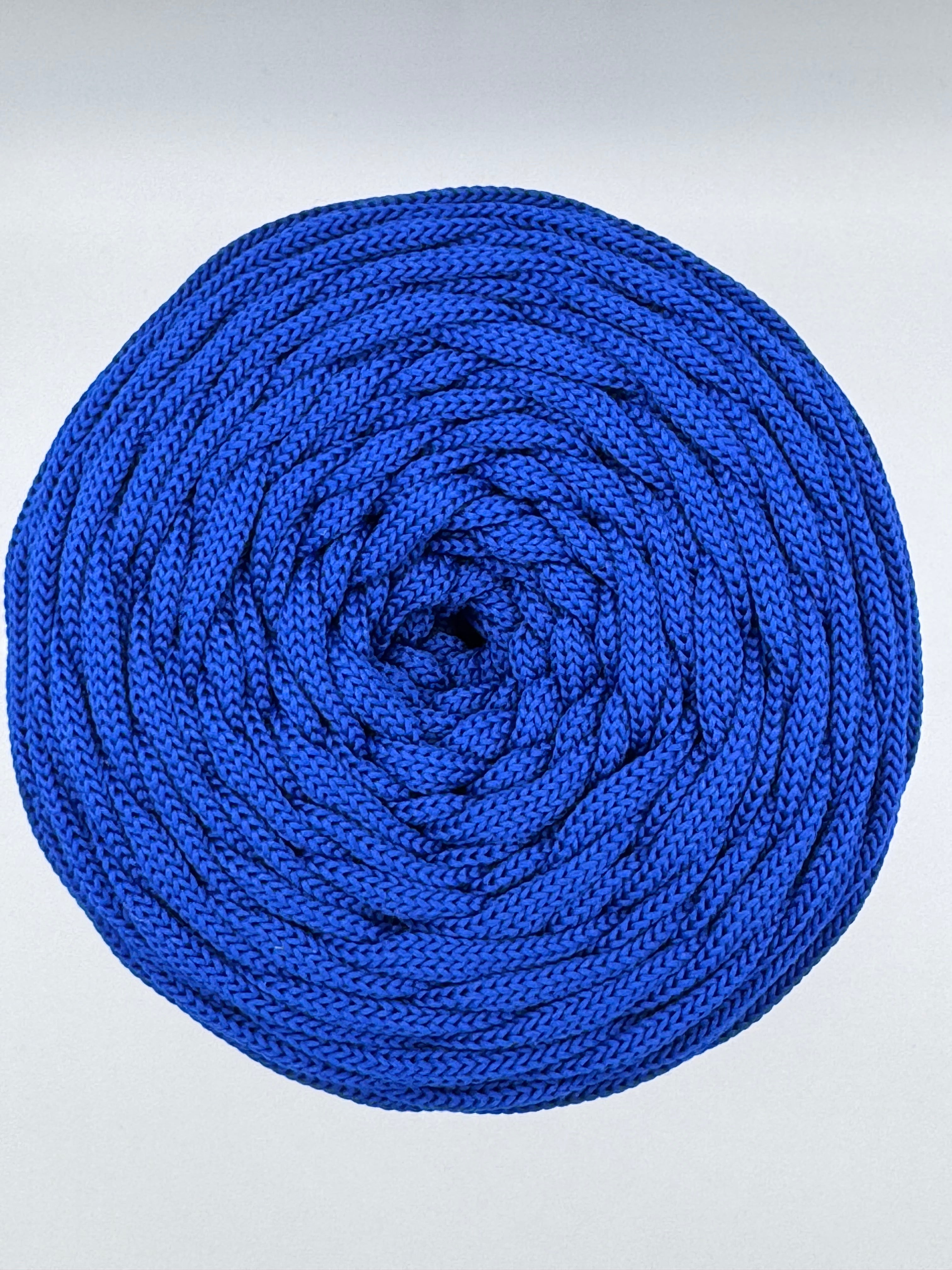 Polyesterkordel flach 5 mm · Azurblau · 100 m