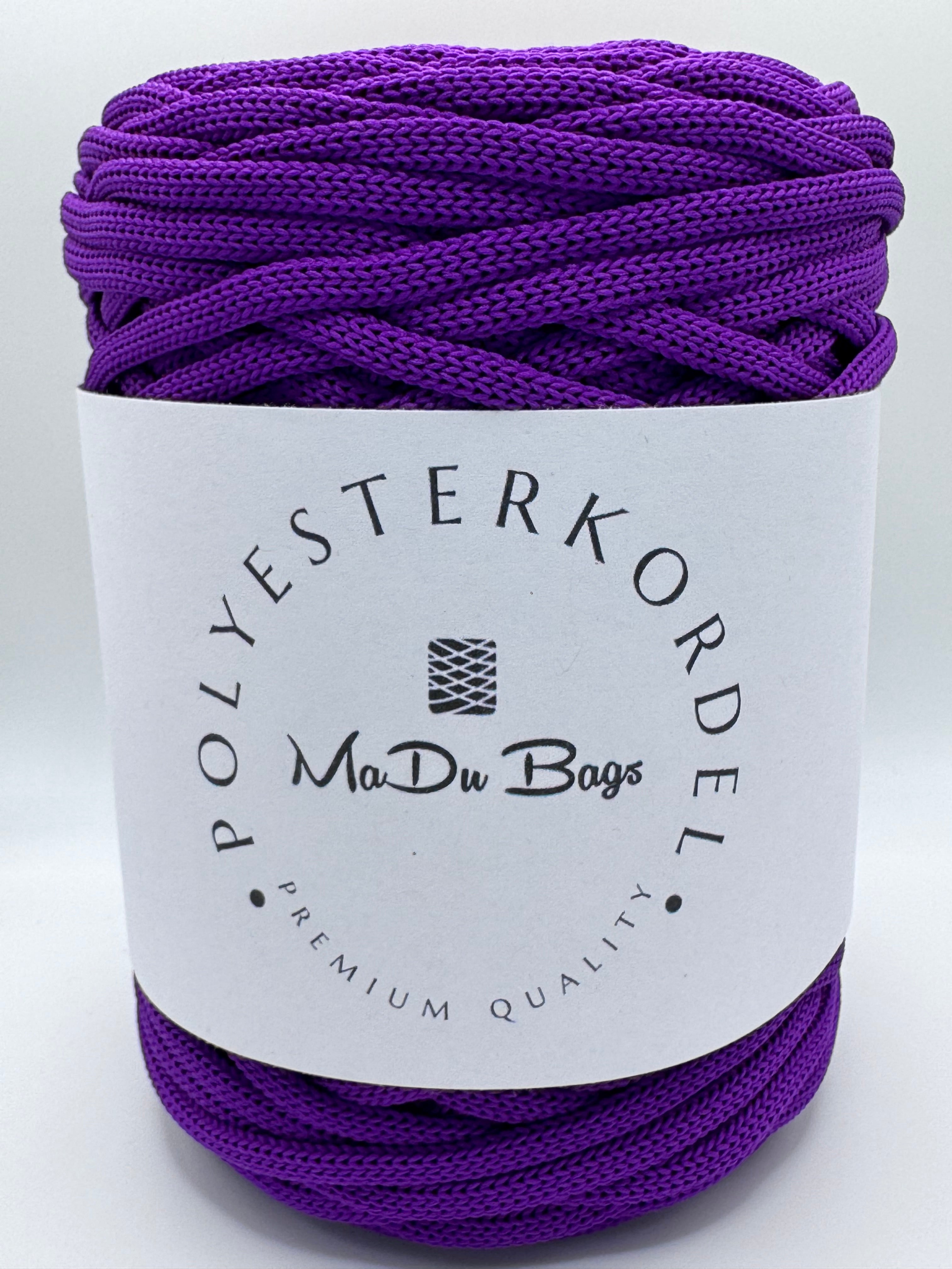 Polyesterkordel flach 5 mm · Ultraviolett · 100 m
