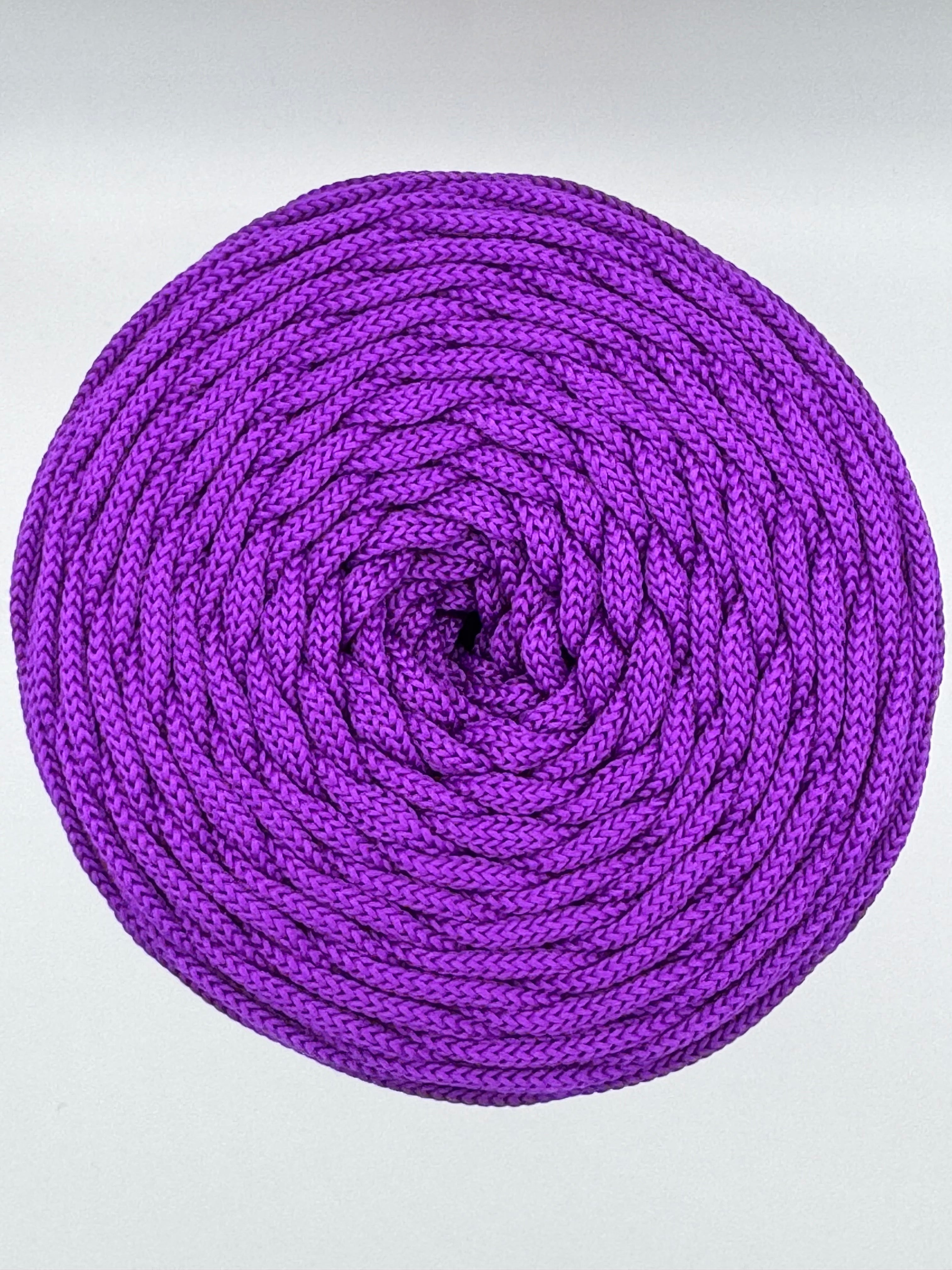Polyesterkordel flach 5 mm · Ultraviolett · 100 m