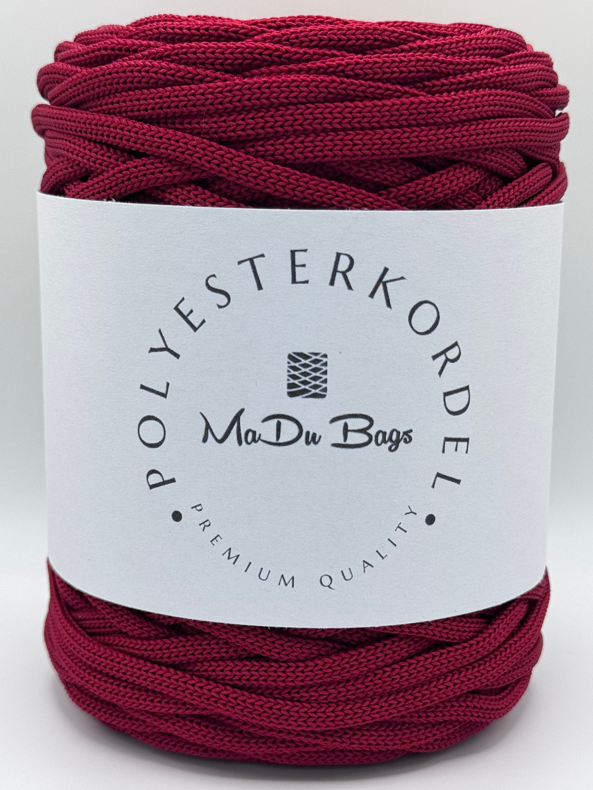 Polyester Cord Flat 5mm – Wine Red – 100m