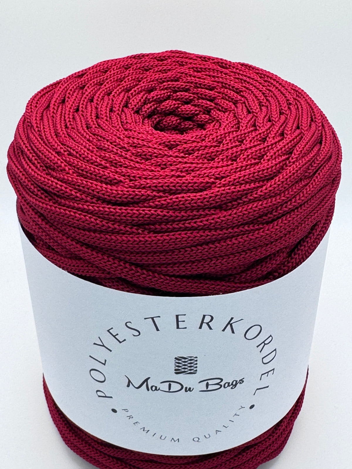 Polyester Cord Flat 5mm – Wine Red – 100m