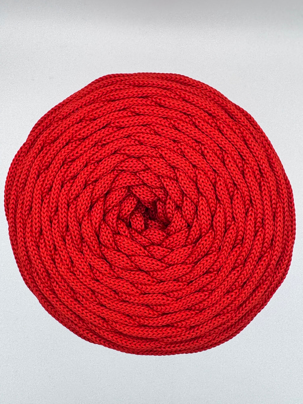 Polyesterkordel flach 5 mm · Rubinrot · 100 m