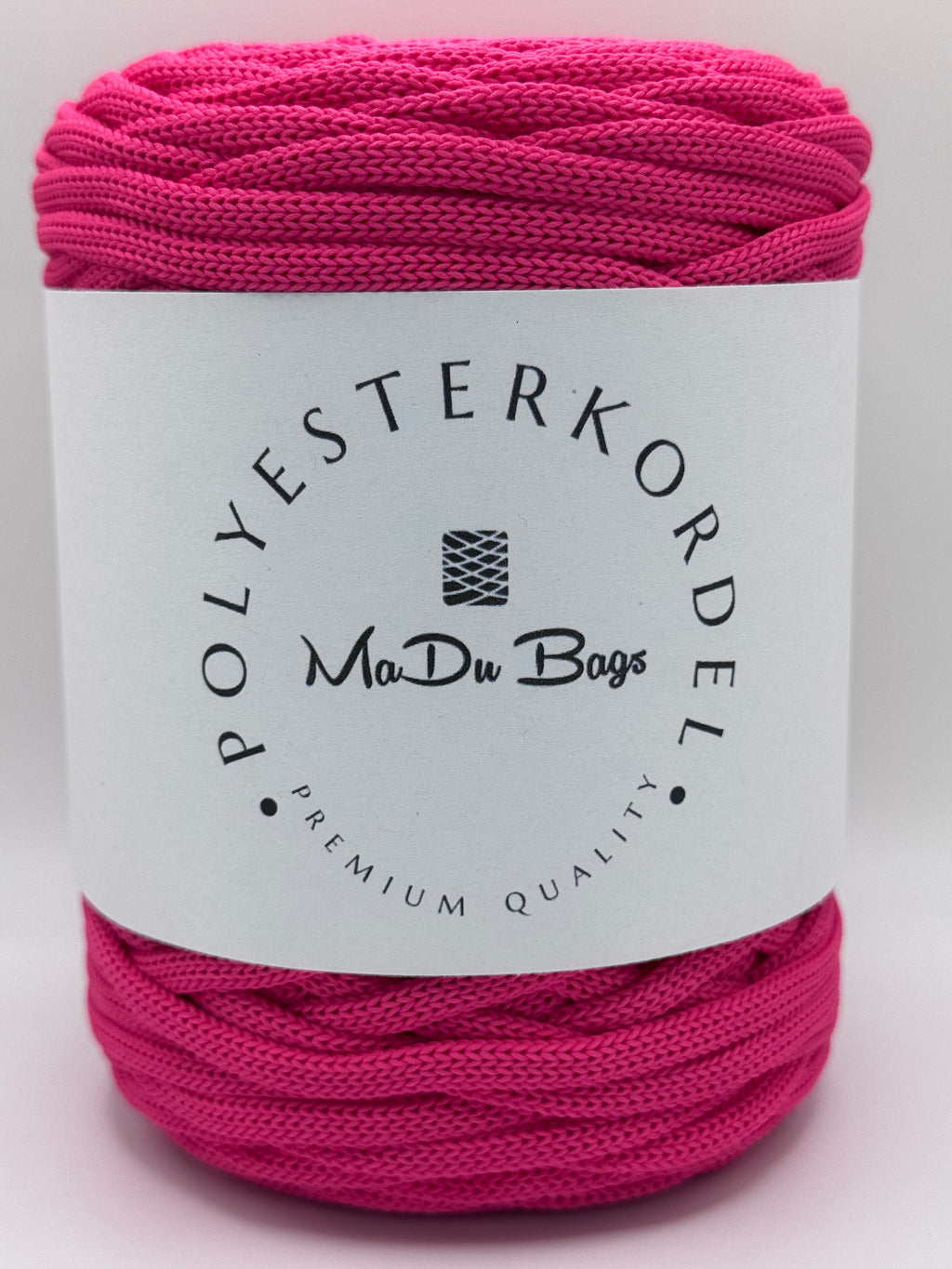 Polyesterkordel flach 5 mm · Fuchsia · 100 m