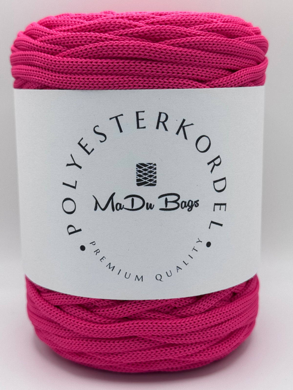 Polyesterkordel flach 5 mm · Fuchsia · 100 m