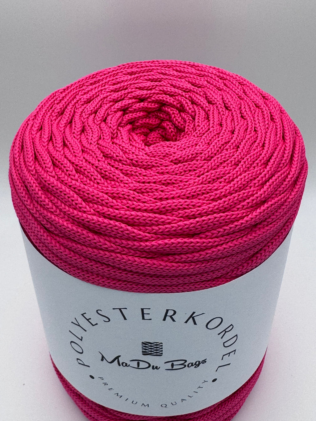 Polyesterkordel flach 5 mm · Fuchsia · 100 m