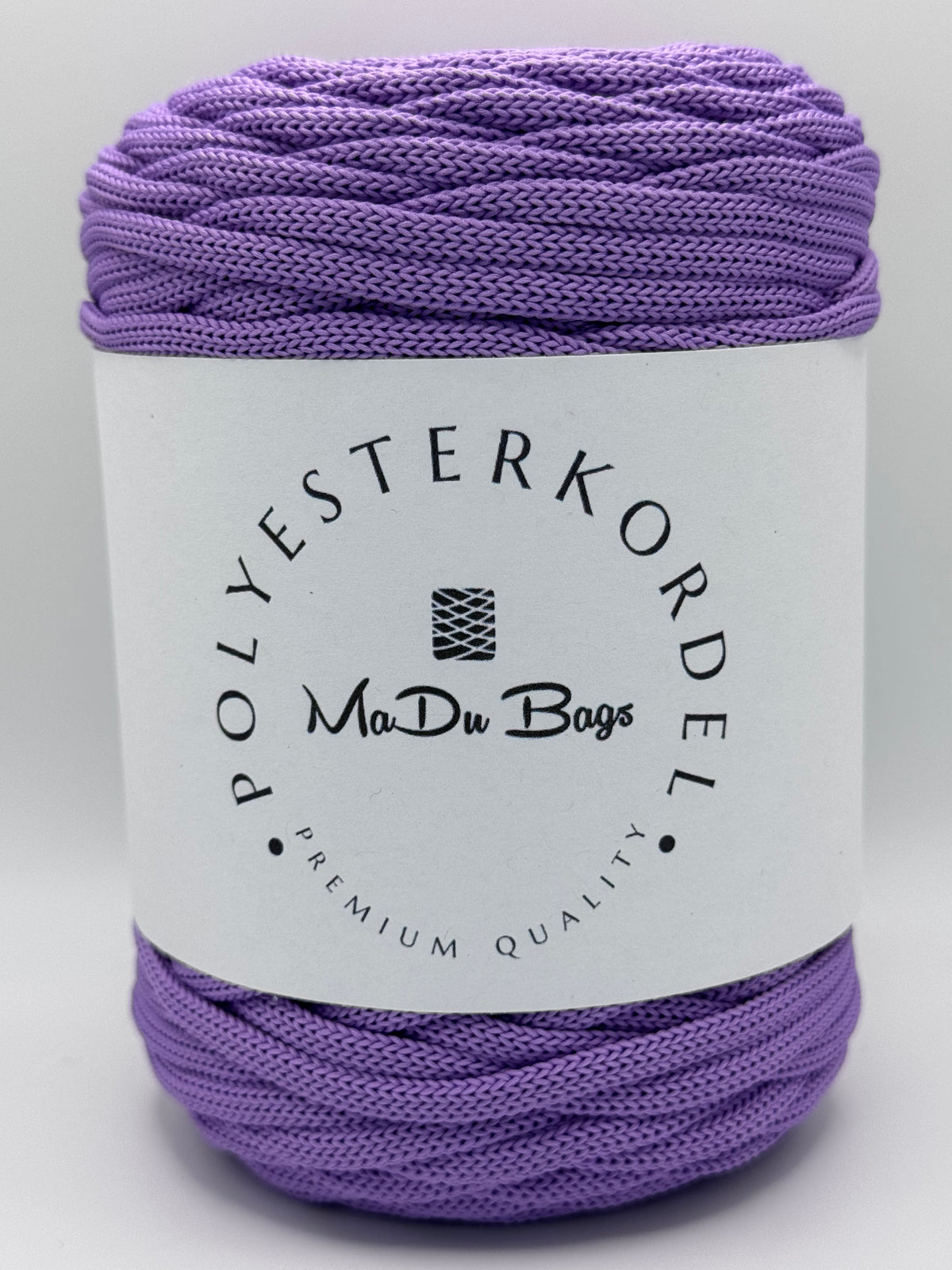 Polyesterkordel flach 5 mm · Lavendel · 100 m