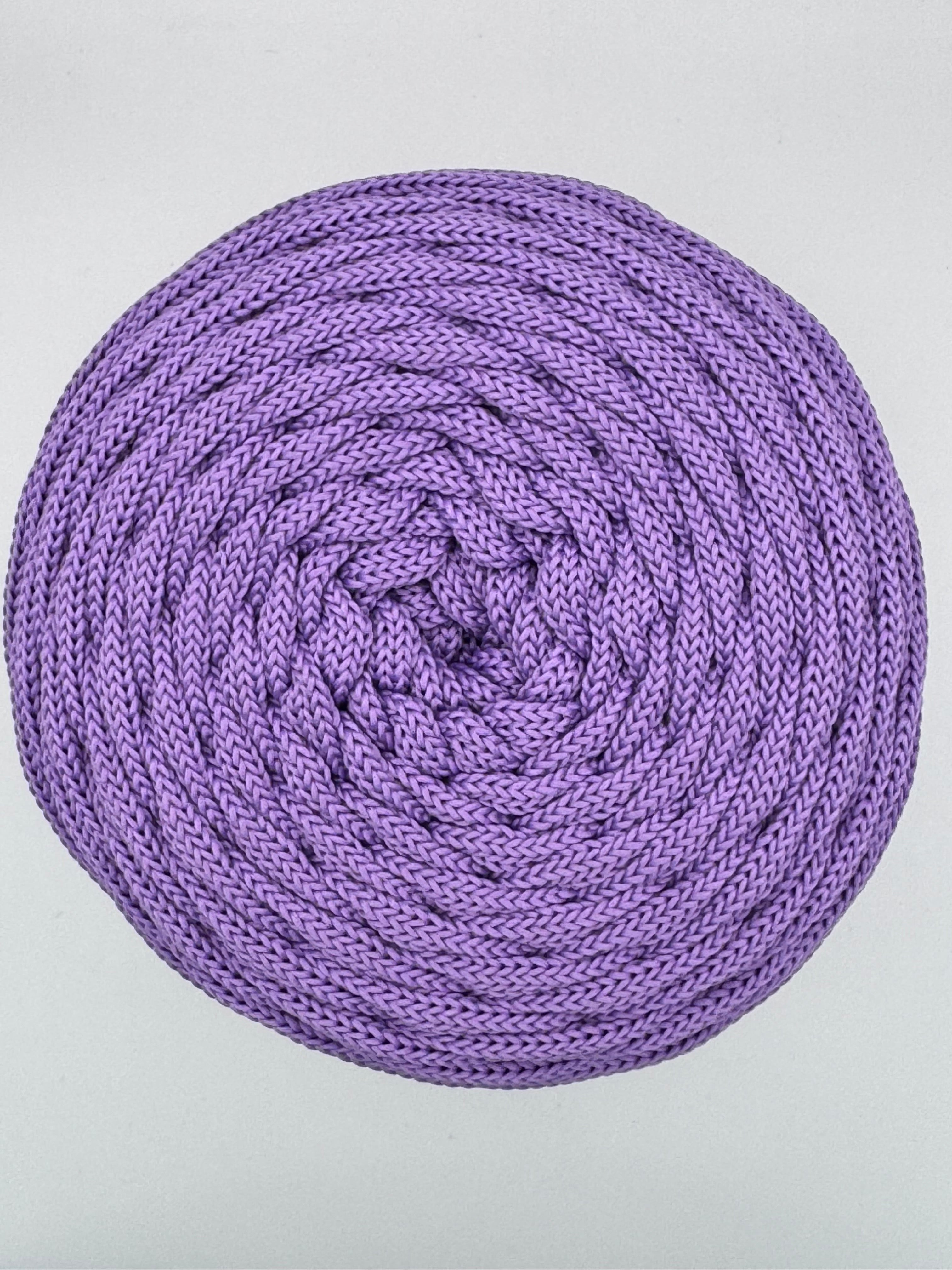 Polyesterkordel flach 5 mm · Lavendel · 100 m