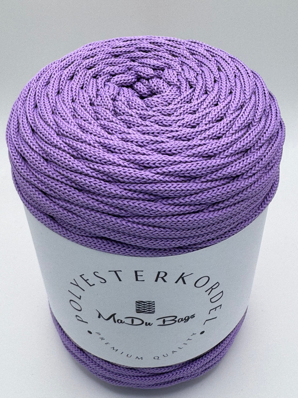 Polyesterkordel flach 5 mm · Lavendel · 100 m