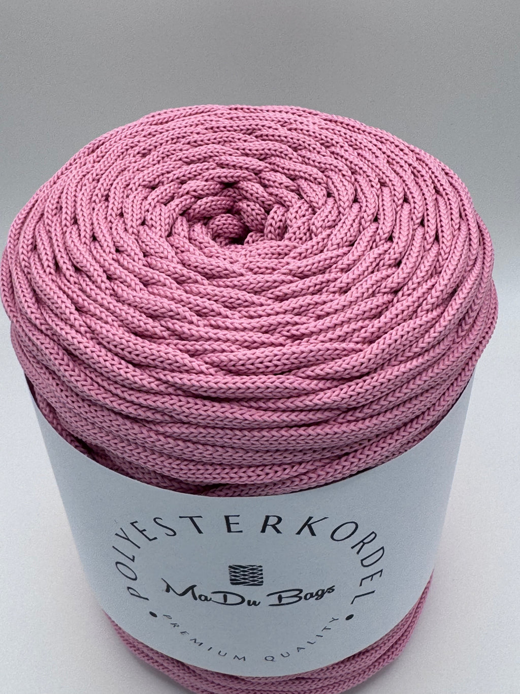 Polyesterkordel flach 5 mm · Rosé · 100 m