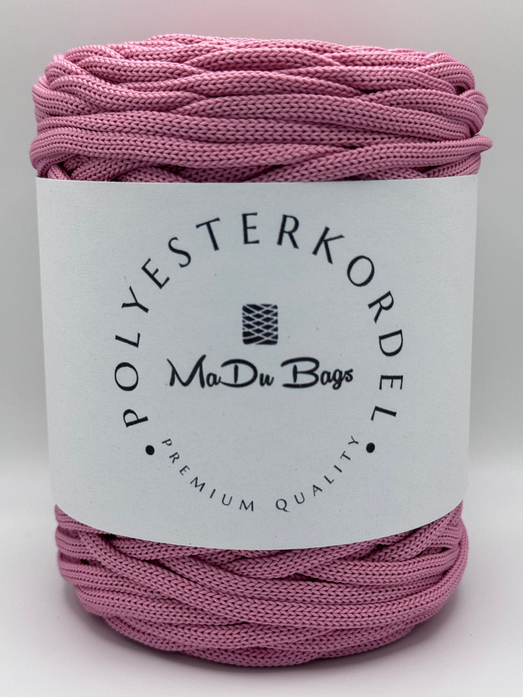 Polyesterkordel flach 5 mm · Rosé · 100 m