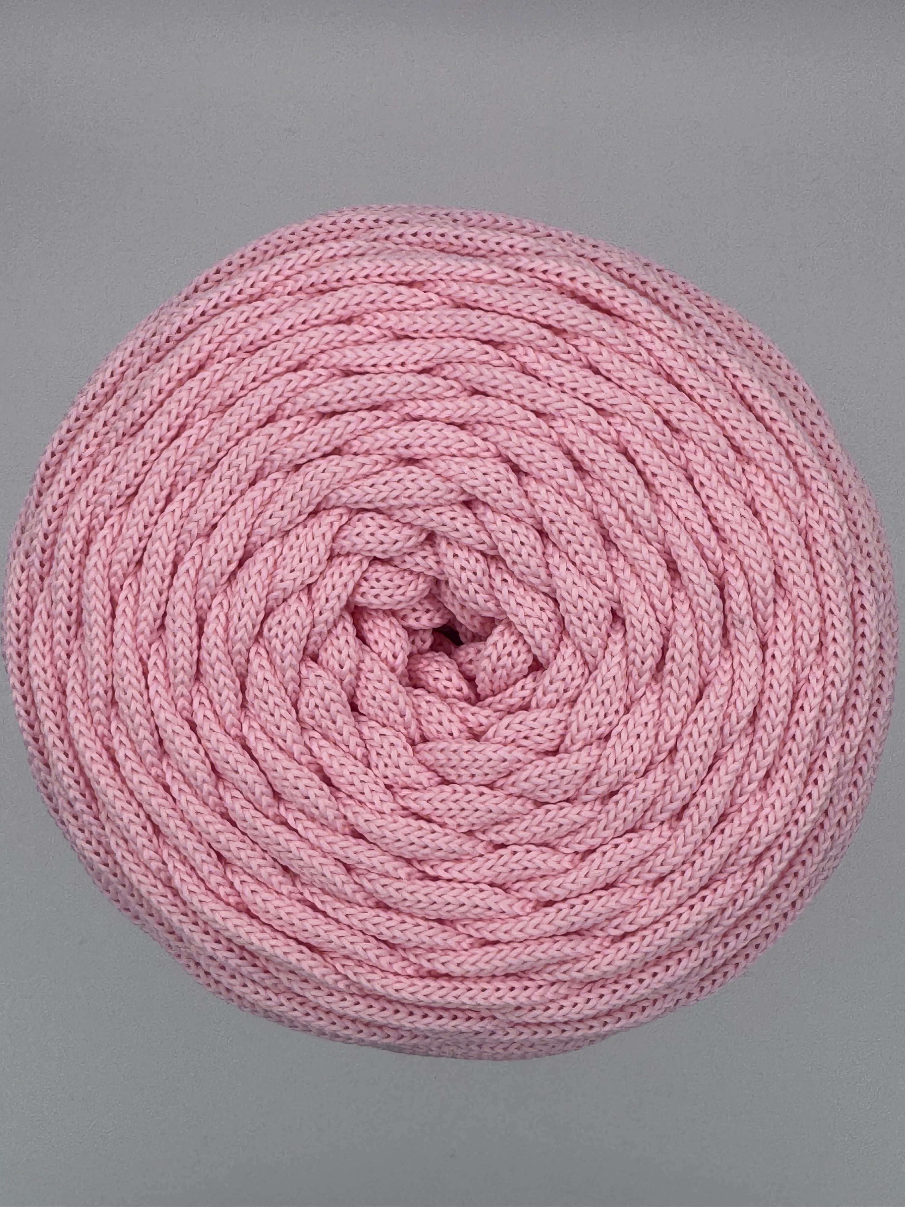 Polyester cord flat 5 mm – Pale pink – 100 m