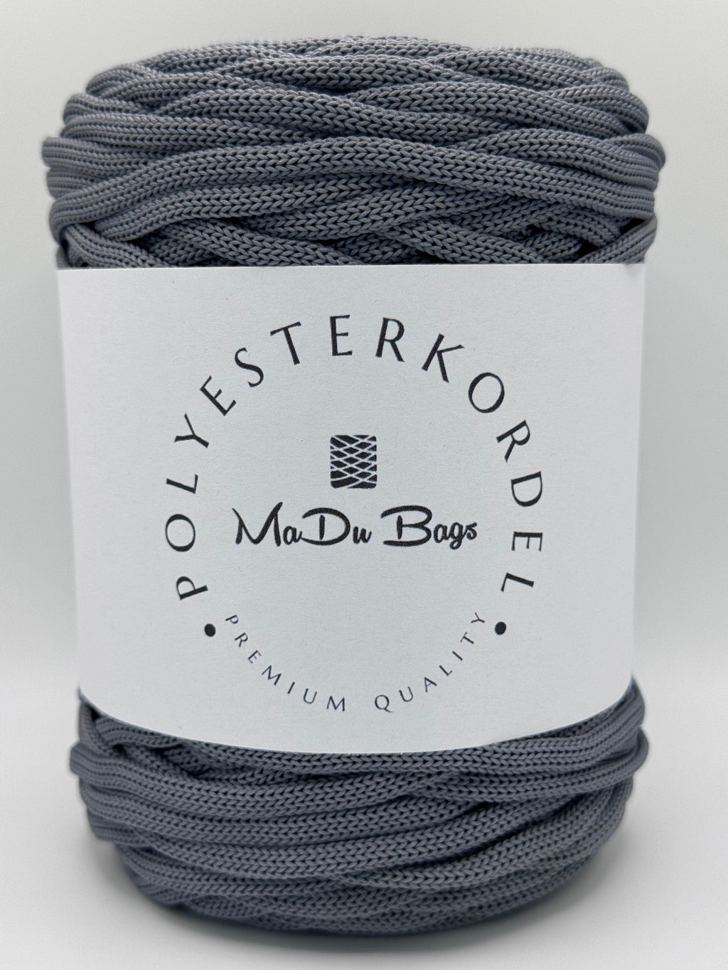 Polyesterkordel flach 5 mm · Graphit · 100 m