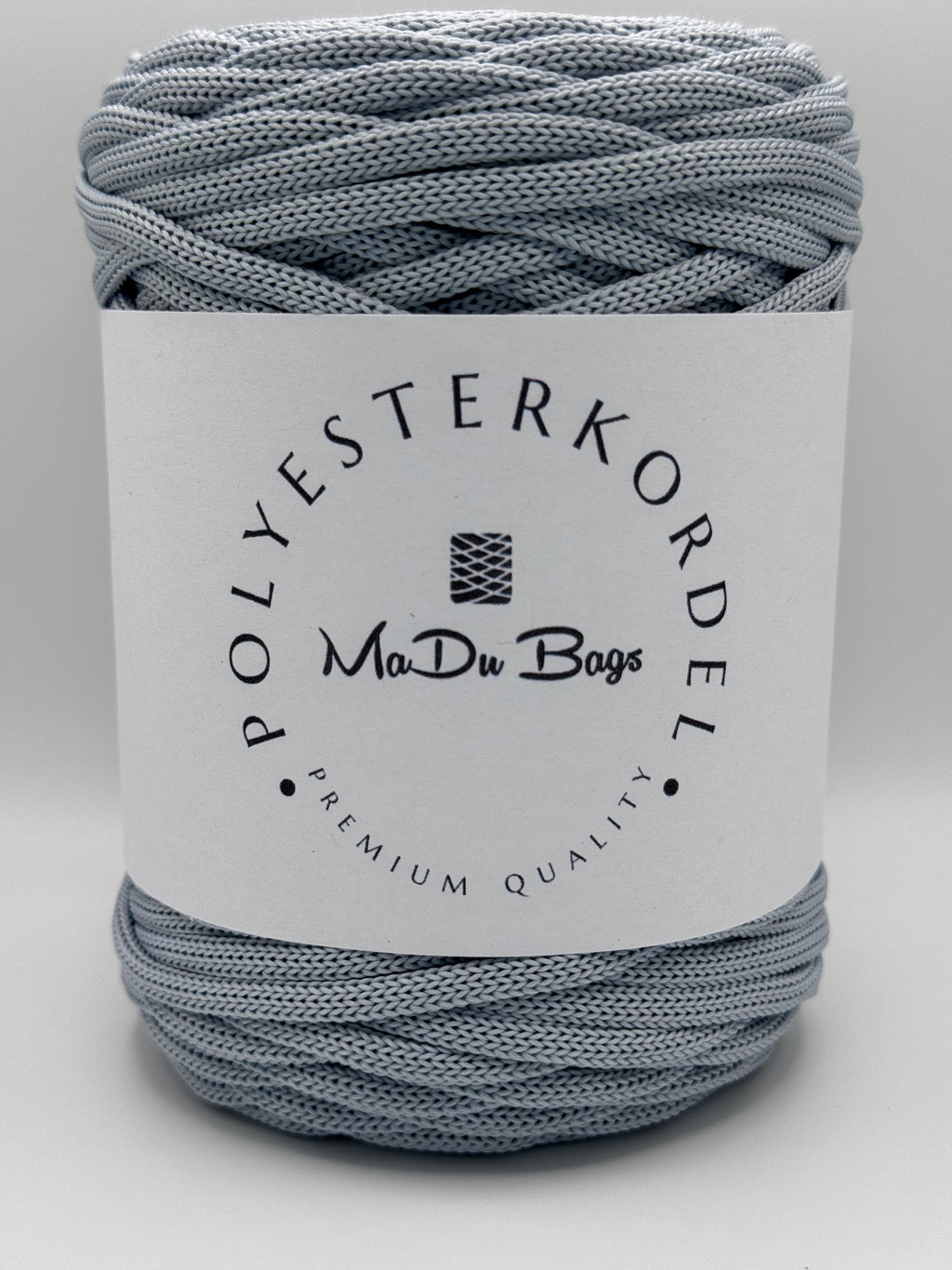 Polyesterkordel flach 5 mm · Steingrau · 100 m