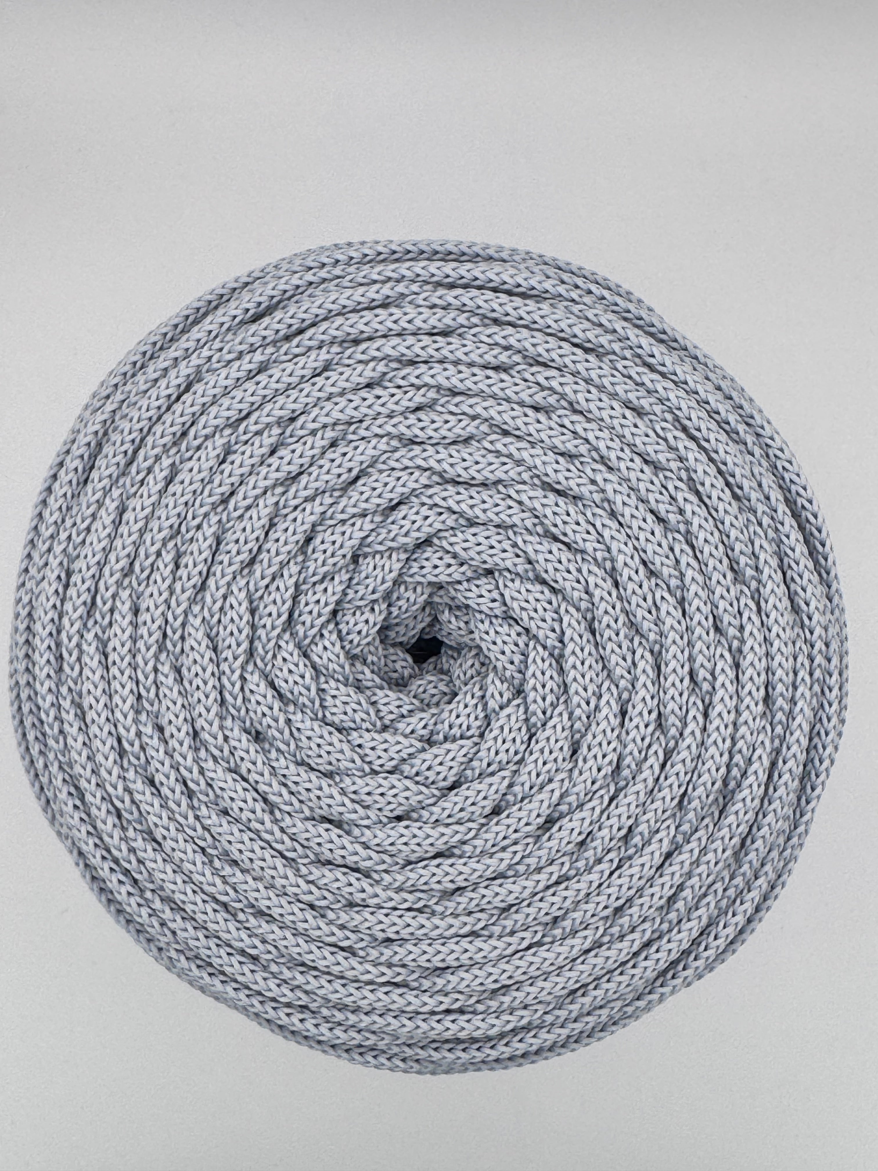 Polyesterkordel flach 5 mm · Steingrau · 100 m