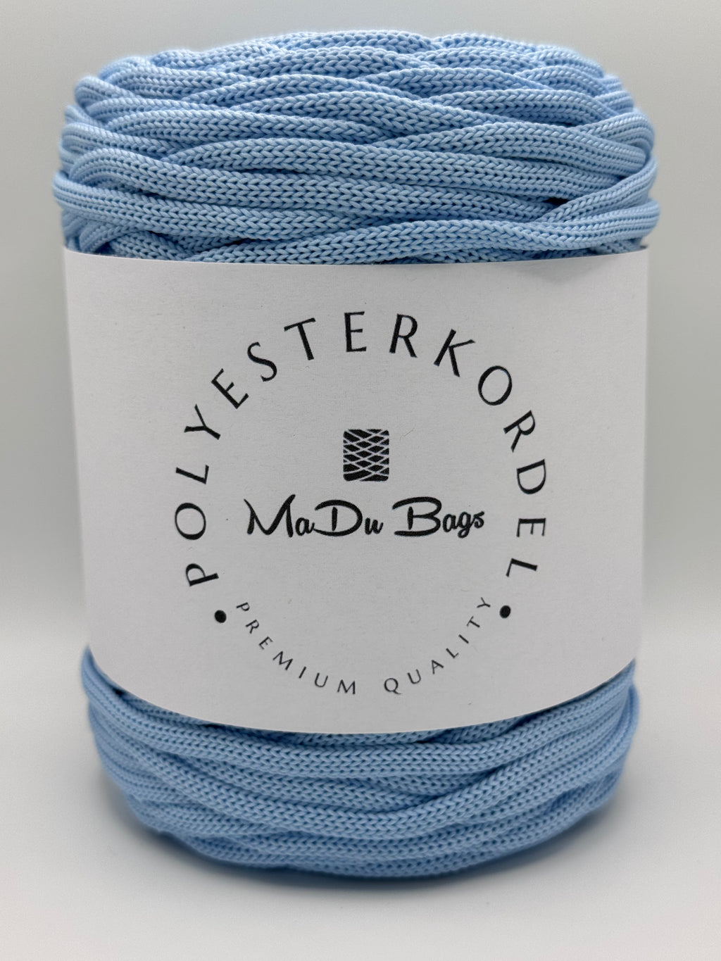 Polyesterkordel flach 5 mm · Himmelblau · 100 m