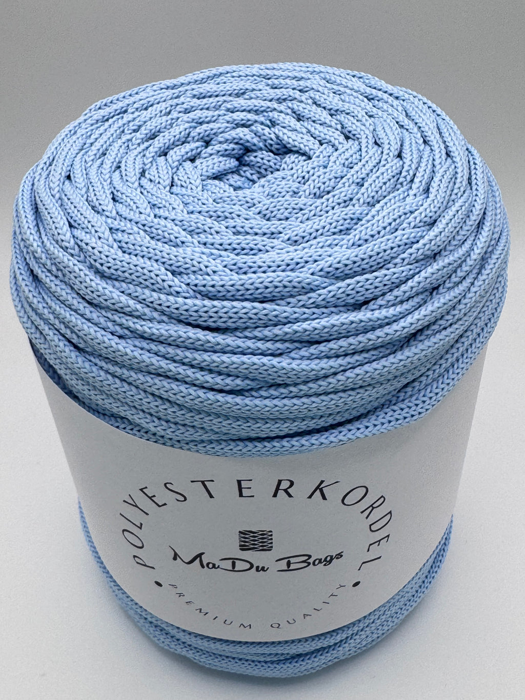 Polyesterkordel flach 5 mm · Himmelblau · 100 m