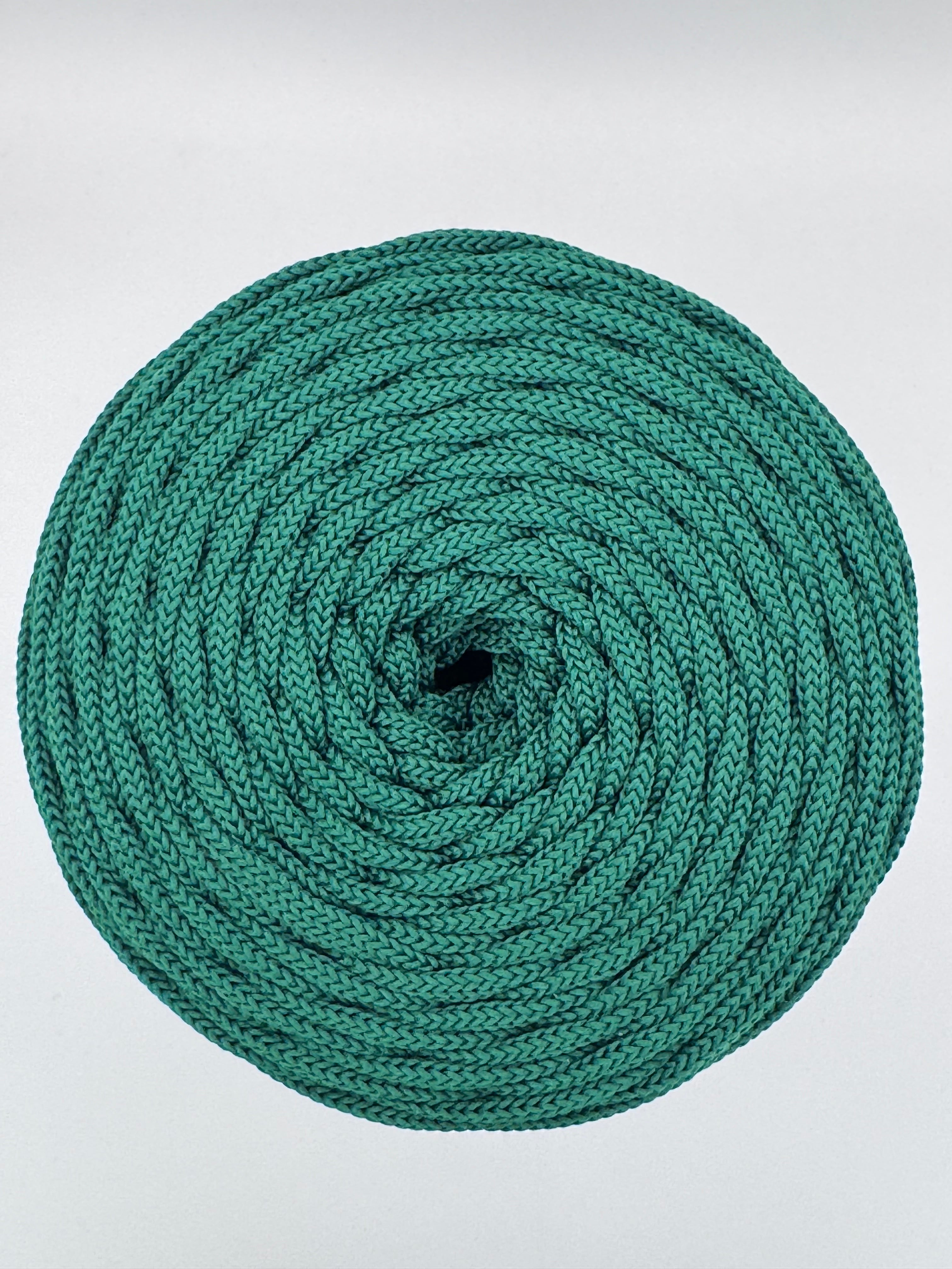 Polyester cord flat 5 mm – Bottle Green – 100 m