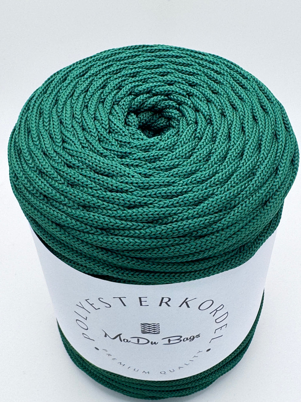 Polyesterkordel flach 5 mm · Waldgrün · 100 m