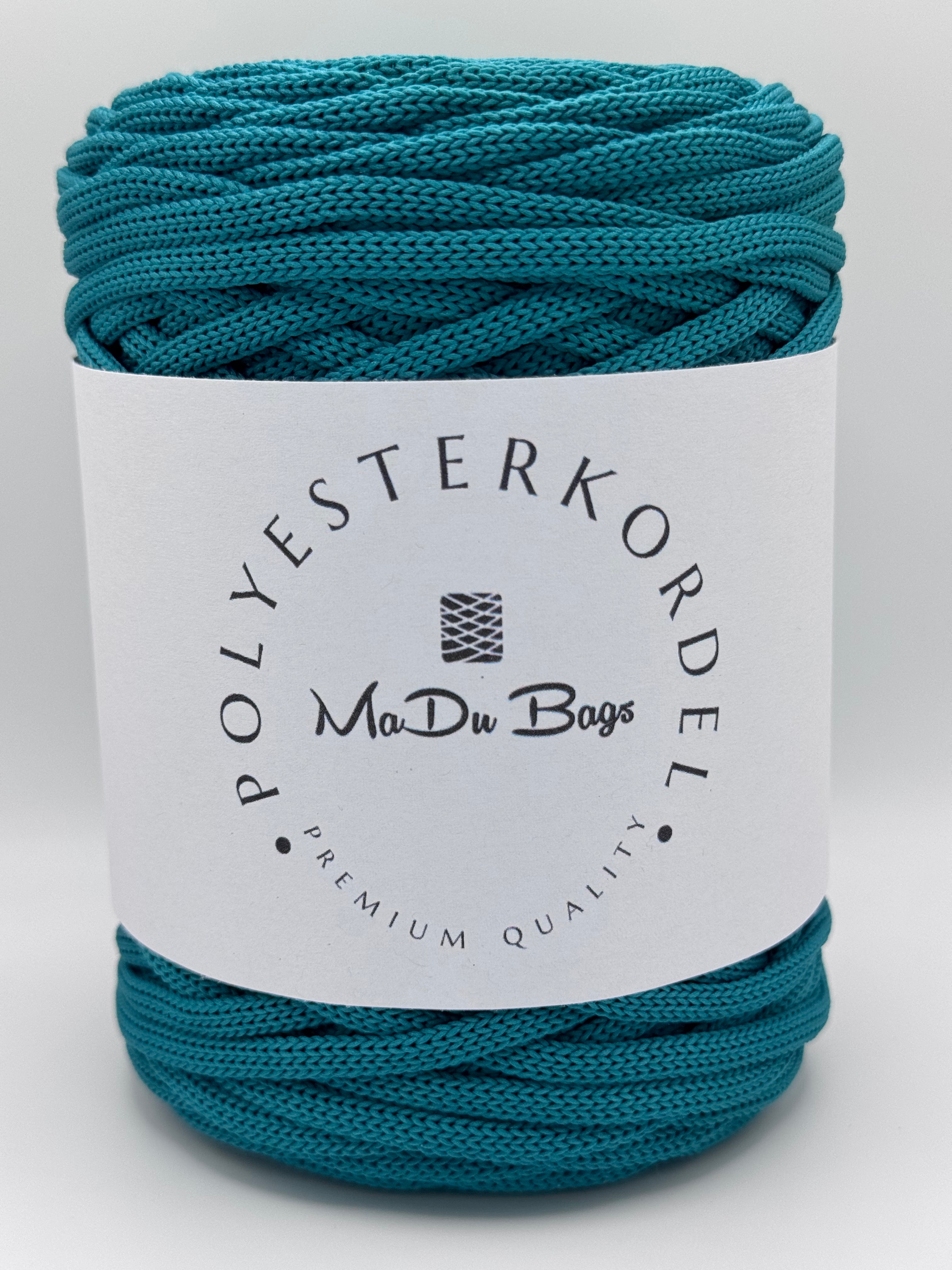 Polyester Cord Flat 5 mm – Emerald – 100 m