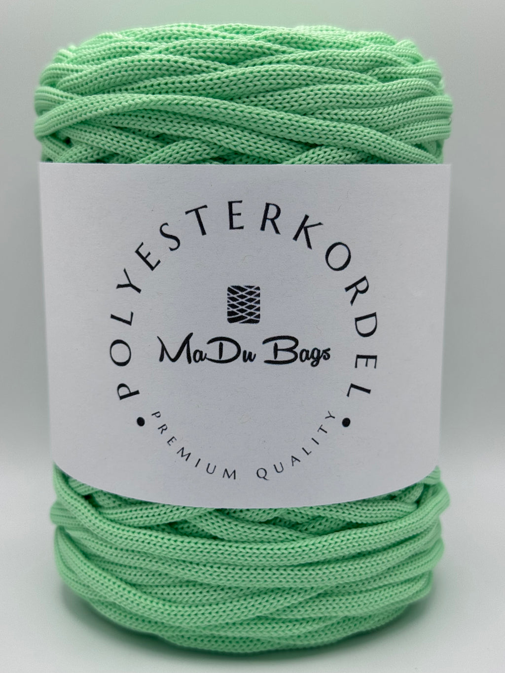 Polyesterkordel flach 5 mm · Mint · 100 m