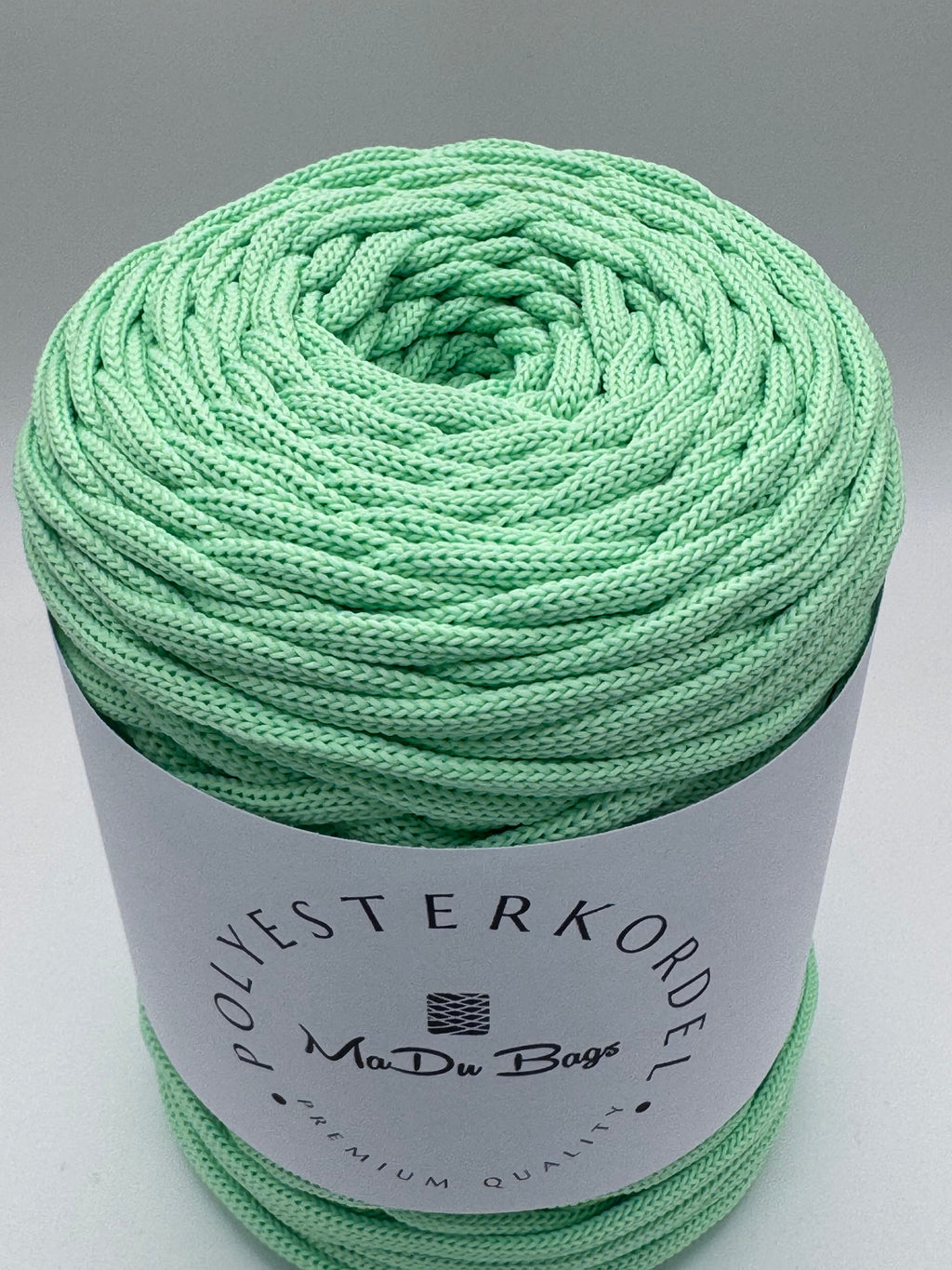 Polyesterkordel flach 5 mm · Mint · 100 m
