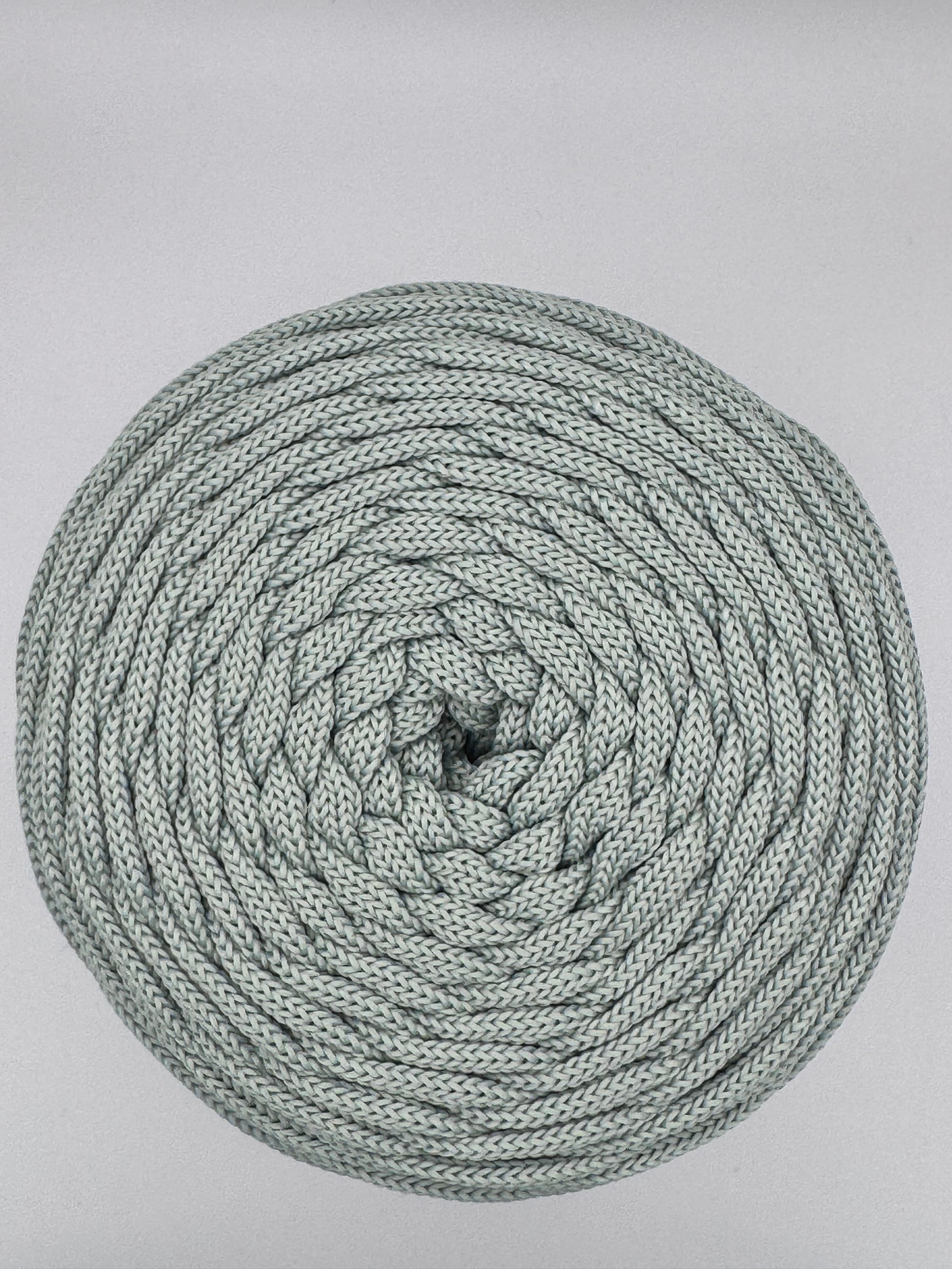 Polyesterkordel flach 5 mm · Eukalyptus · 100 m
