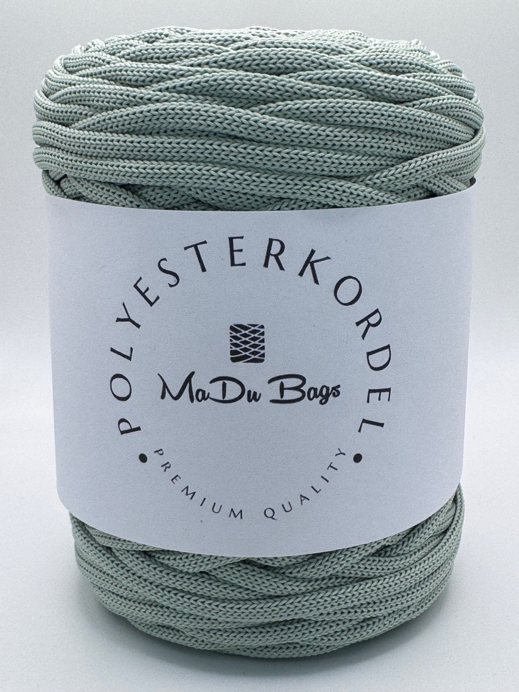 Polyesterkordel flach 5 mm · Eukalyptus · 100 m
