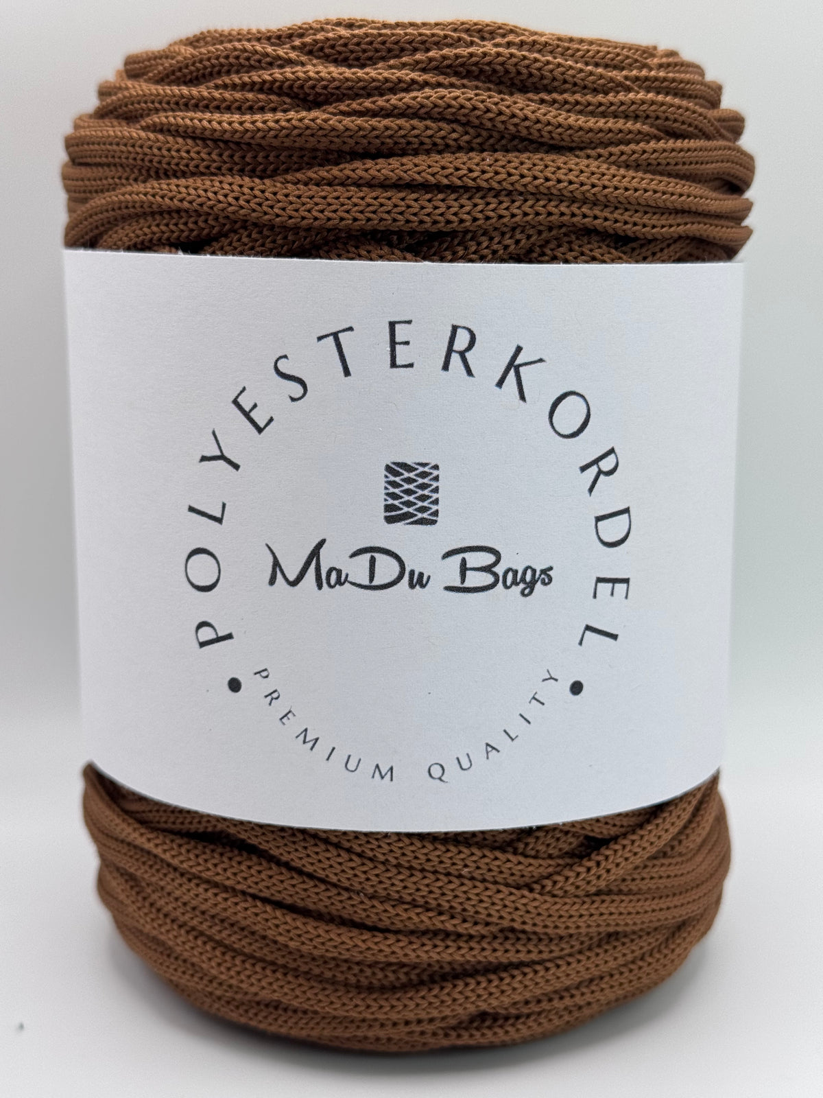 Polyesterkordel flach 5 mm · Schokoladenbraun · 100 m