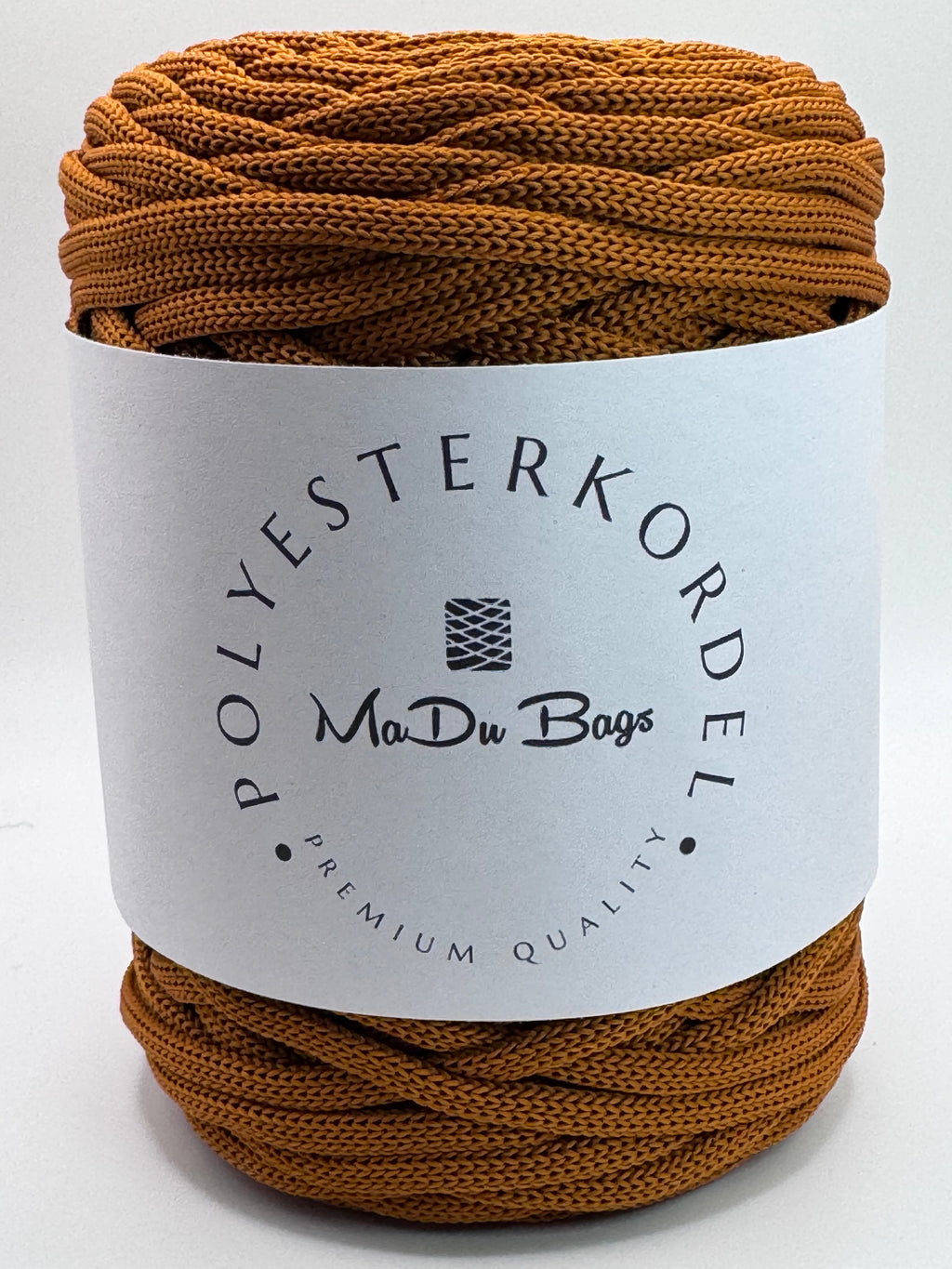 Polyesterkordel flach 5 mm · Zimt · 100 m