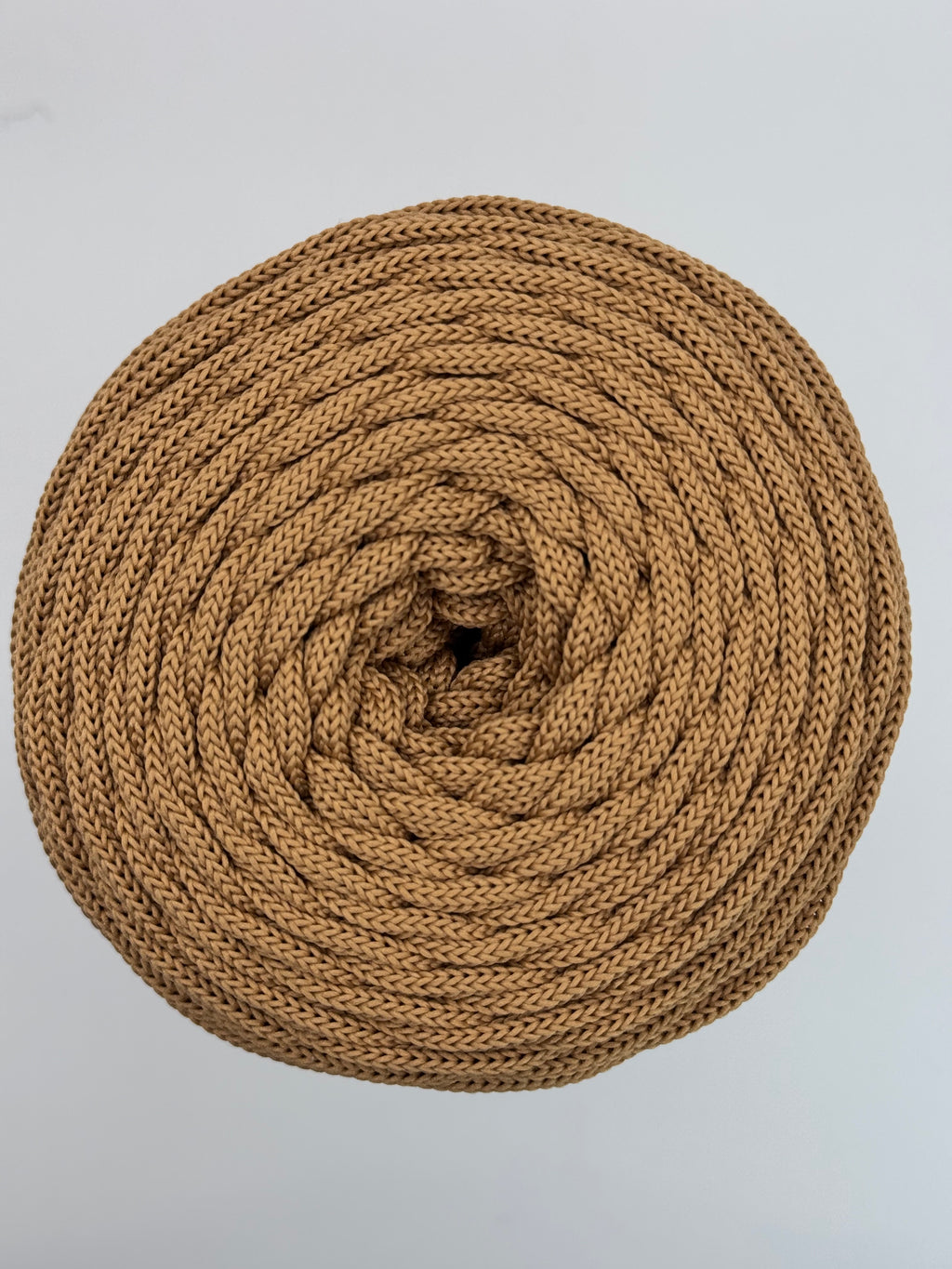 Polyesterkordel flach 5 mm · Toffee · 100 m