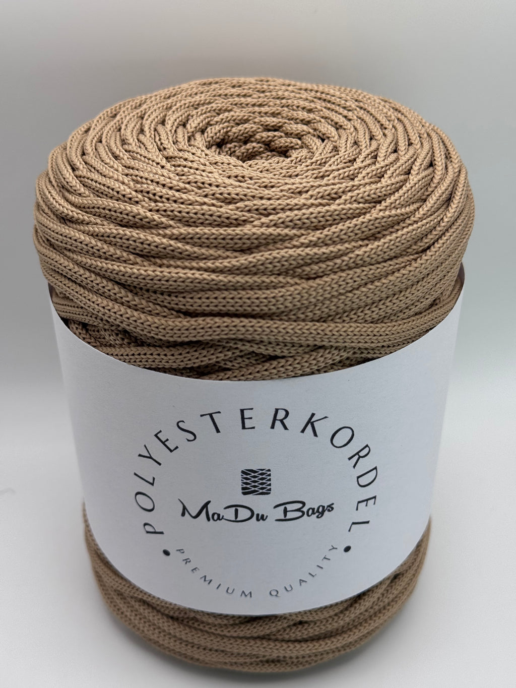 Polyesterkordel flach 5 mm · Sand · 100 m