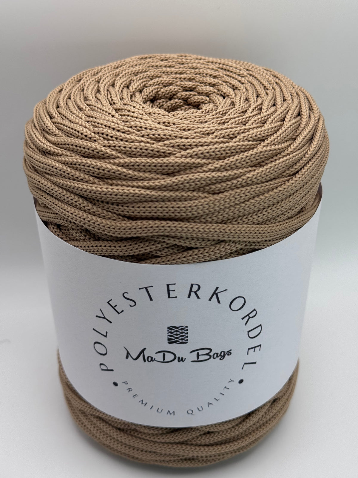 Polyesterkordel flach 5 mm · Sand · 100 m
