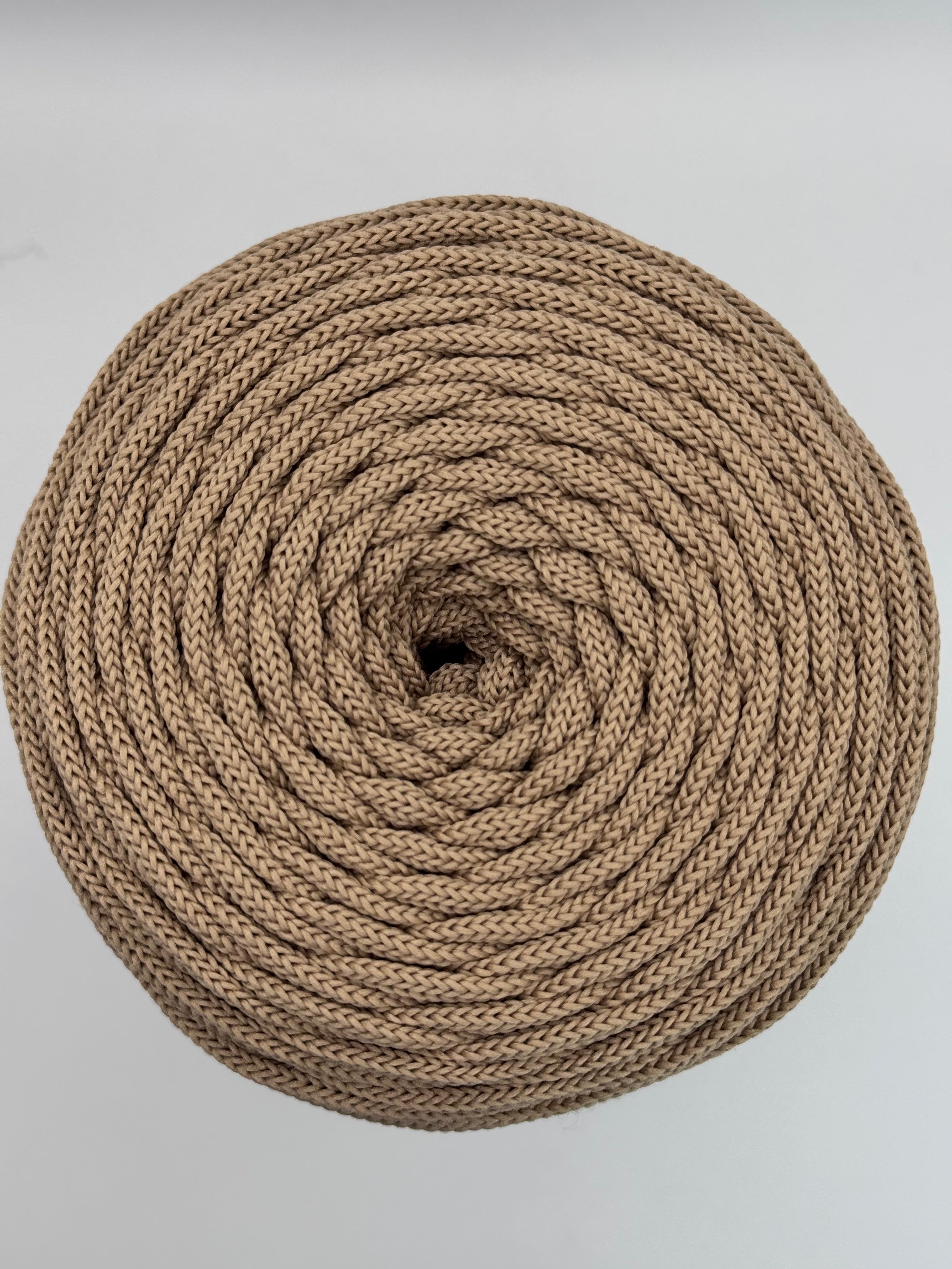 Polyesterkordel flach 5 mm · Sand · 100 m