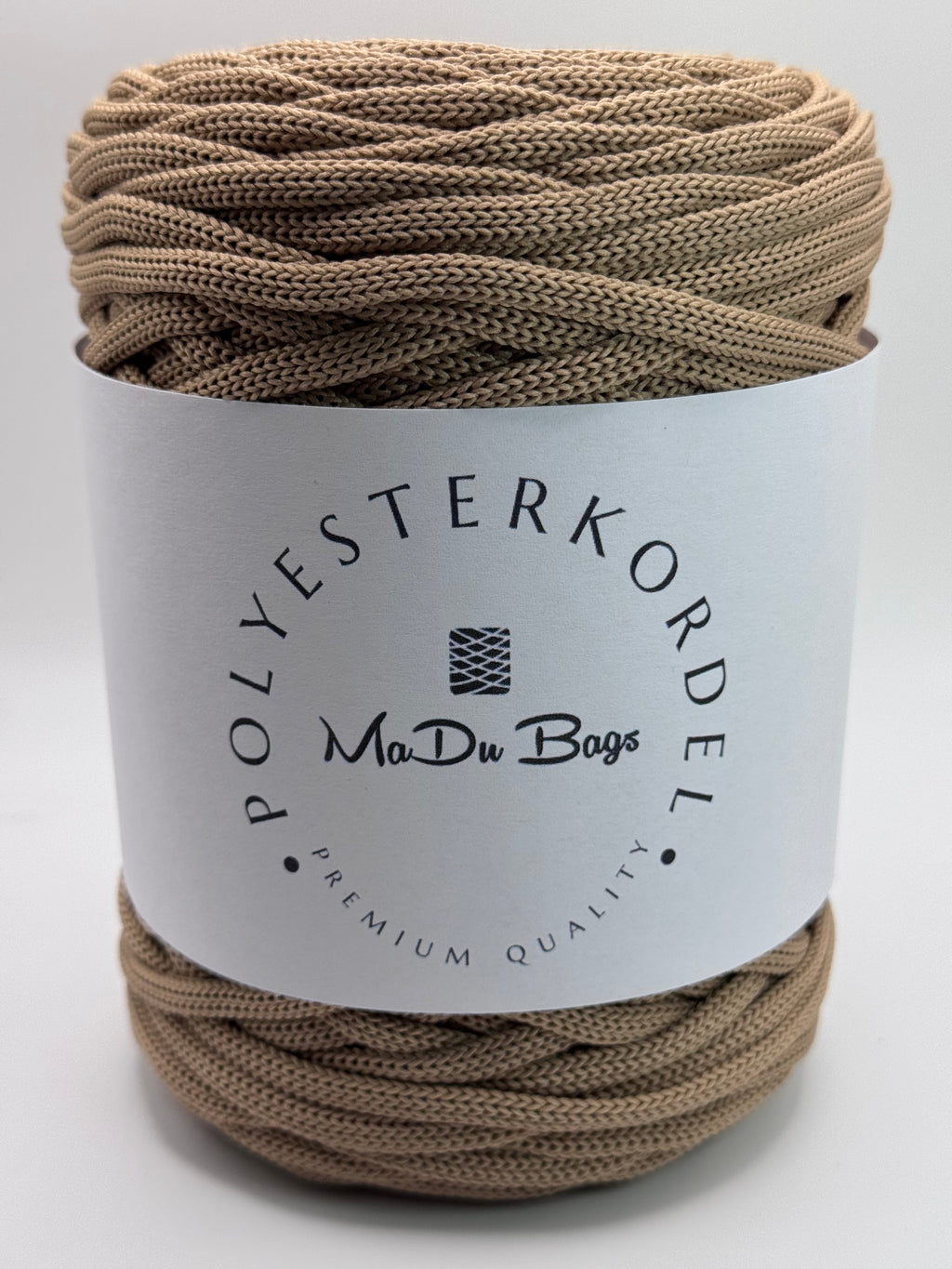 Polyesterkordel flach 5 mm · Sand · 100 m
