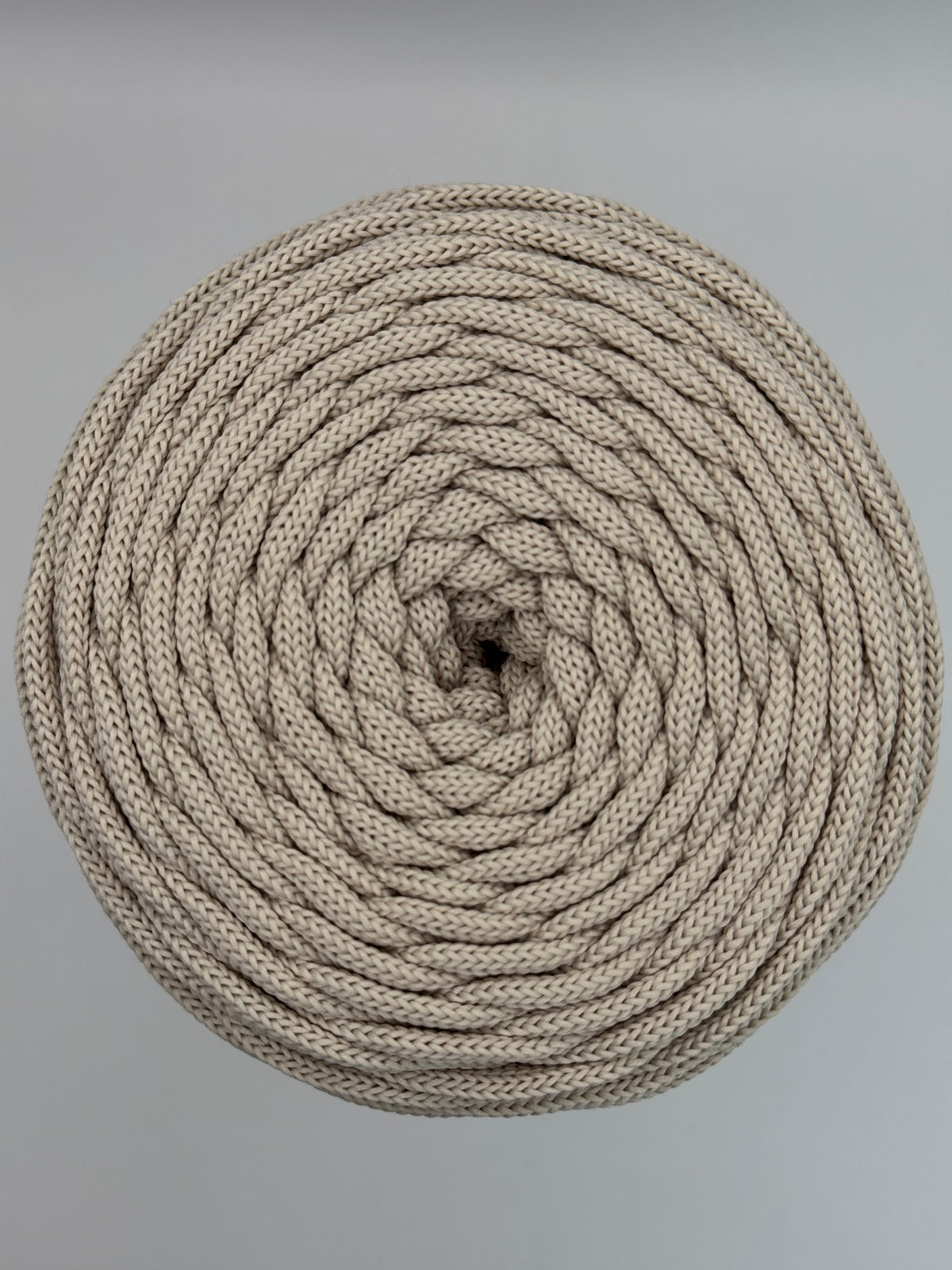 Polyesterkordel flach 5 mm · Elfenbein · 100 m