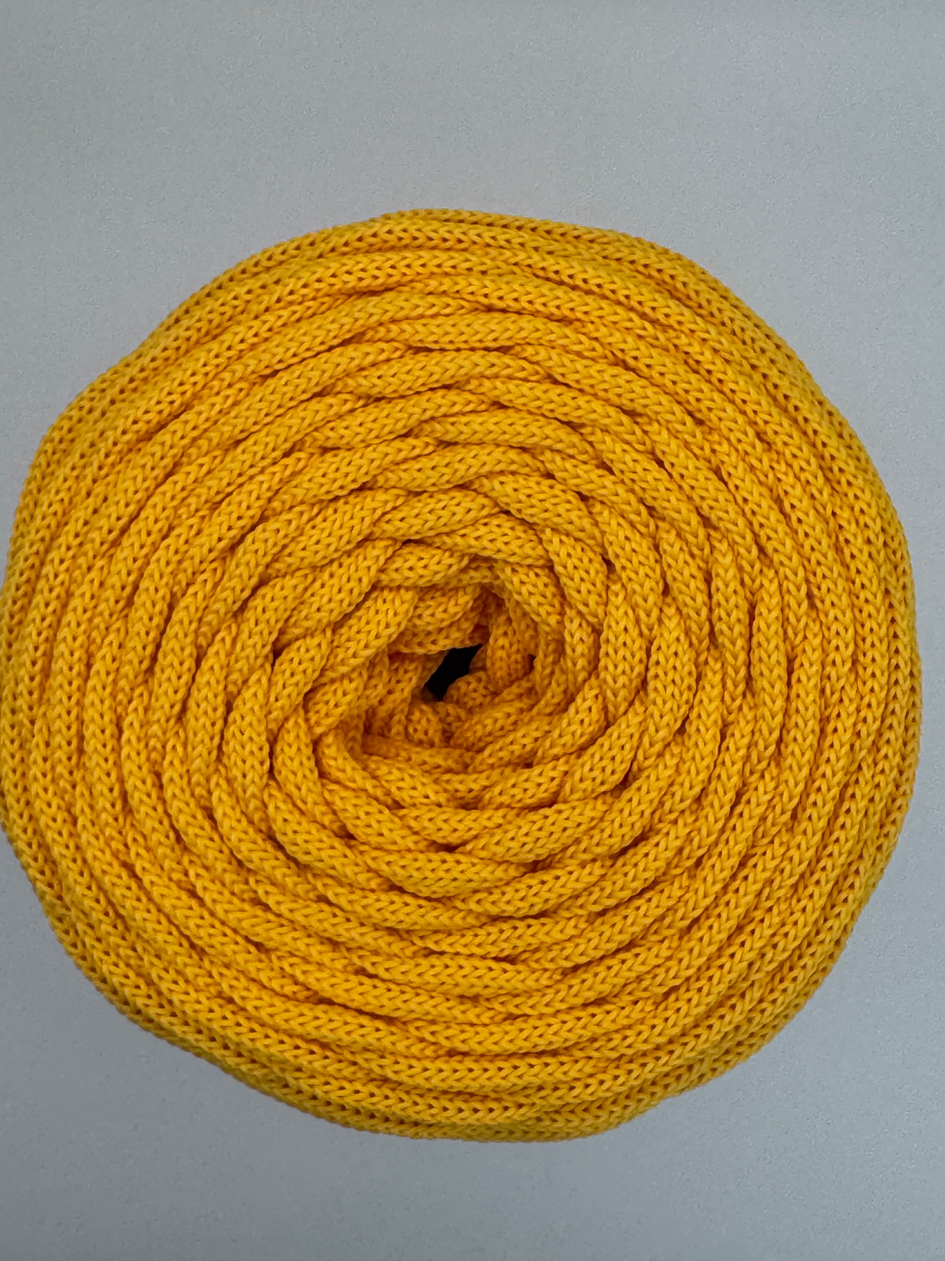 Polyesterkordel flach 5 mm · Mango · 100 m