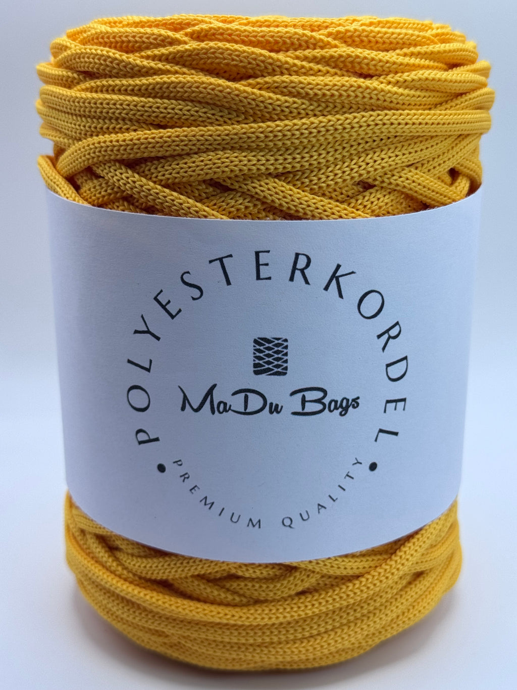 Polyesterkordel flach 5 mm · Mango · 100 m