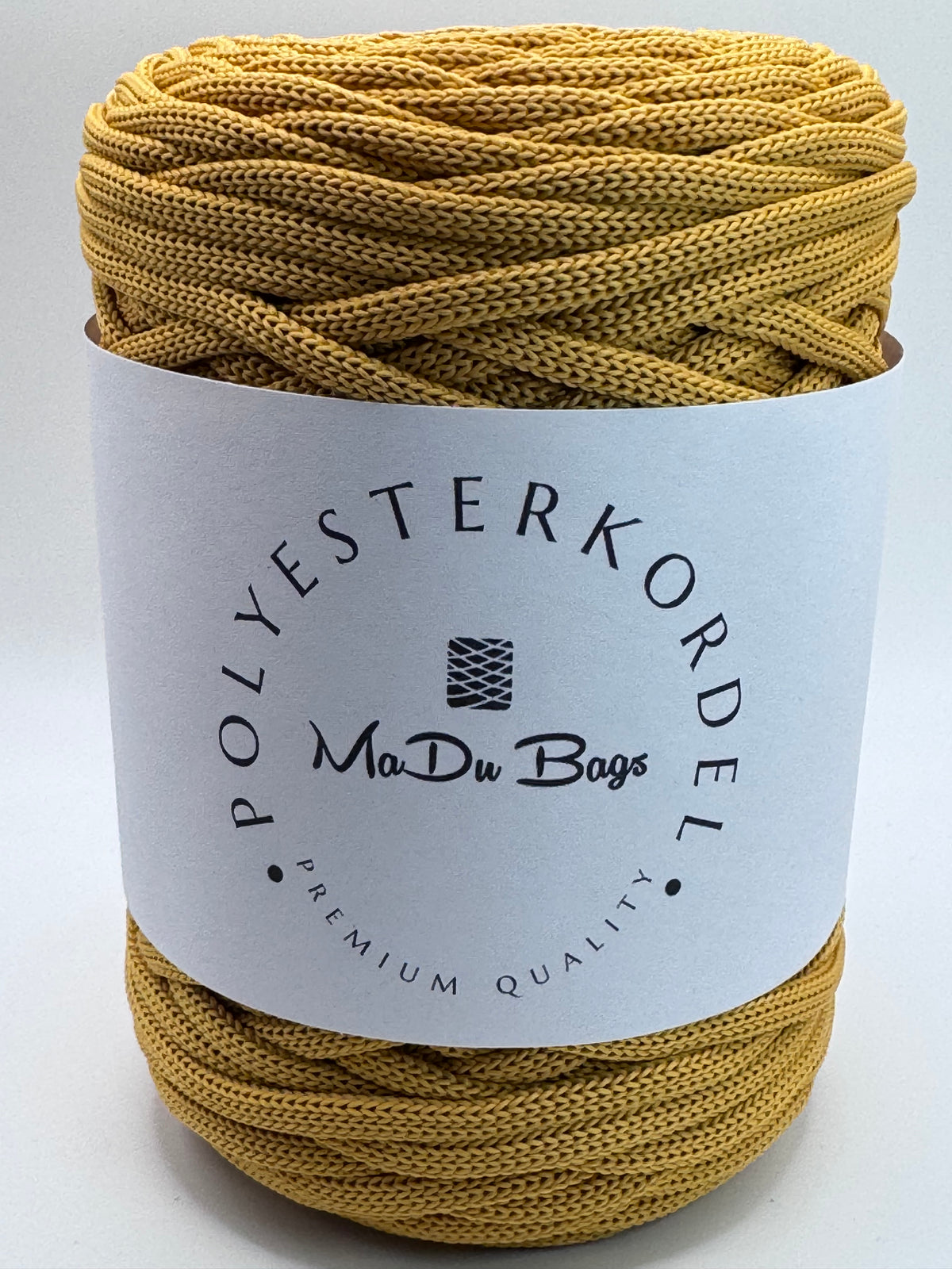 Polyesterkordel flach 5 mm · Bernstein · 100 m