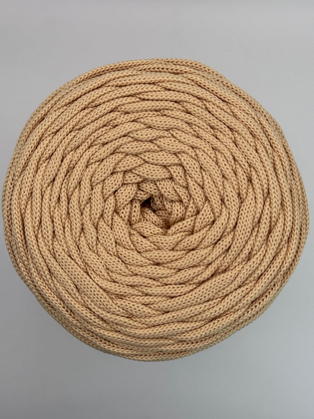 Polyesterkordel flach 5 mm · Champagner · 100 m
