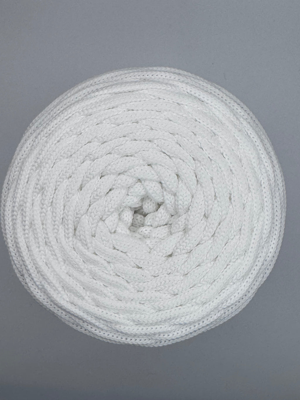 Polyesterkordel flach 5 mm · Schneeweiß · 100 m