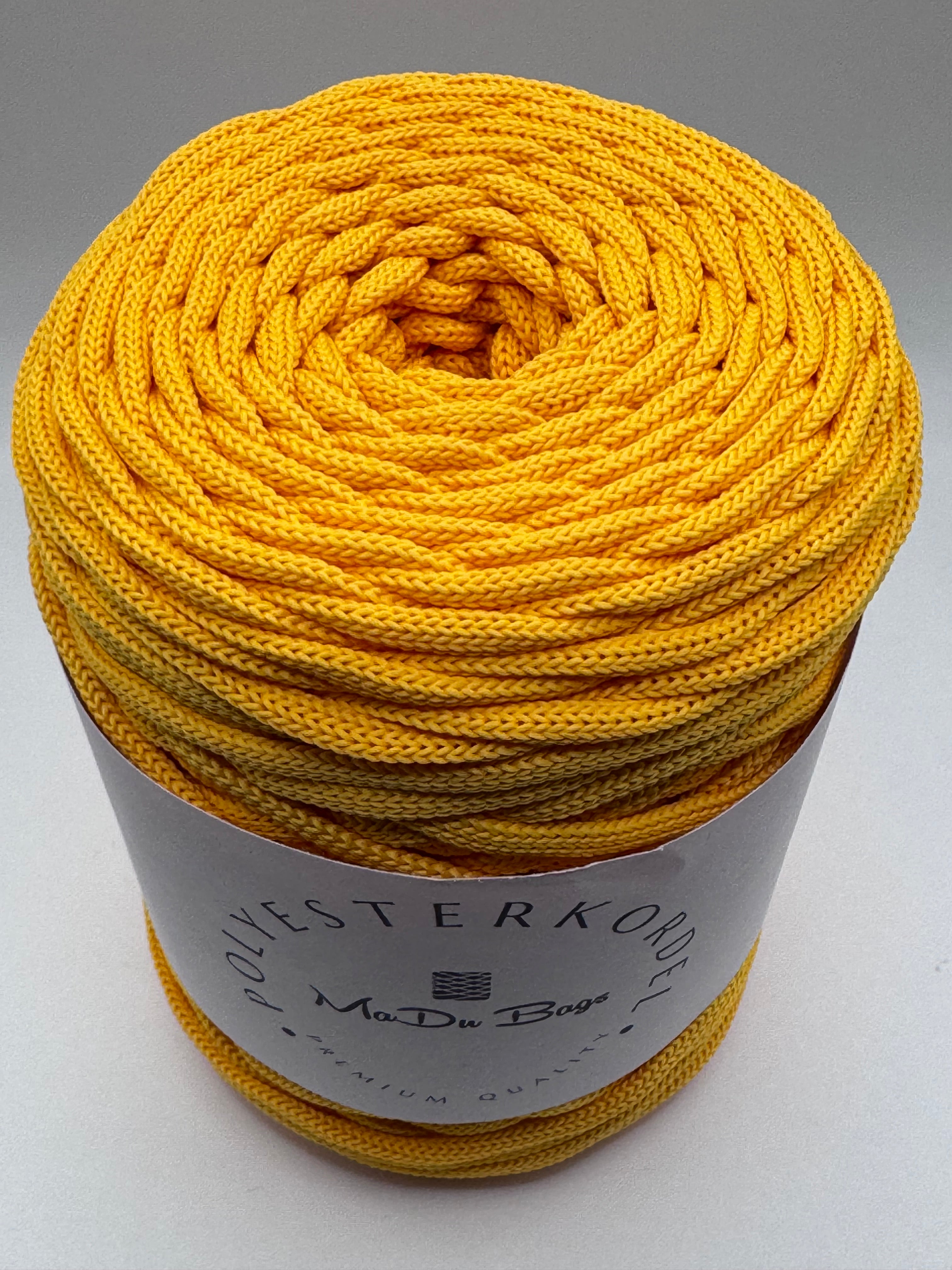 Polyesterkordel flach 5 mm · Mango · 100 m